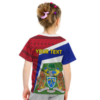 Gambia Independence Day Kid T Shirt Coat Of Arms African Pattern - Wonder Print Shop