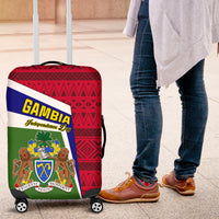 Gambia Independence Day Luggage Cover Coat Of Arms African Pattern - Wonder Print Shop