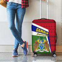 Gambia Independence Day Luggage Cover Coat Of Arms African Pattern - Wonder Print Shop