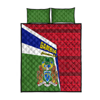 Gambia Independence Day Quilt Bed Set Coat Of Arms African Pattern - Wonder Print Shop