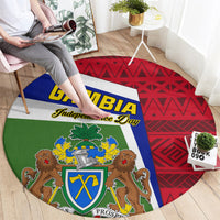 gambia-independence-day-round-carpet-coat-of-arms-african-pattern