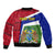 Gambia Independence Day Sleeve Zip Bomber Jacket Coat Of Arms African Pattern - Wonder Print Shop