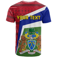 Gambia Independence Day T Shirt Coat Of Arms African Pattern - Wonder Print Shop