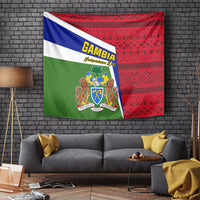 Gambia Independence Day Tapestry Coat Of Arms African Pattern - Wonder Print Shop