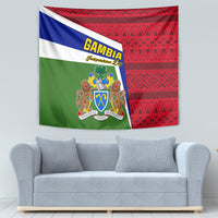 Gambia Independence Day Tapestry Coat Of Arms African Pattern - Wonder Print Shop