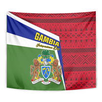Gambia Independence Day Tapestry Coat Of Arms African Pattern - Wonder Print Shop