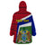 Gambia Independence Day Wearable Blanket Hoodie Coat Of Arms African Pattern - Wonder Print Shop