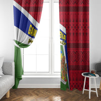 Gambia Independence Day Window Curtain Coat Of Arms African Pattern - Wonder Print Shop