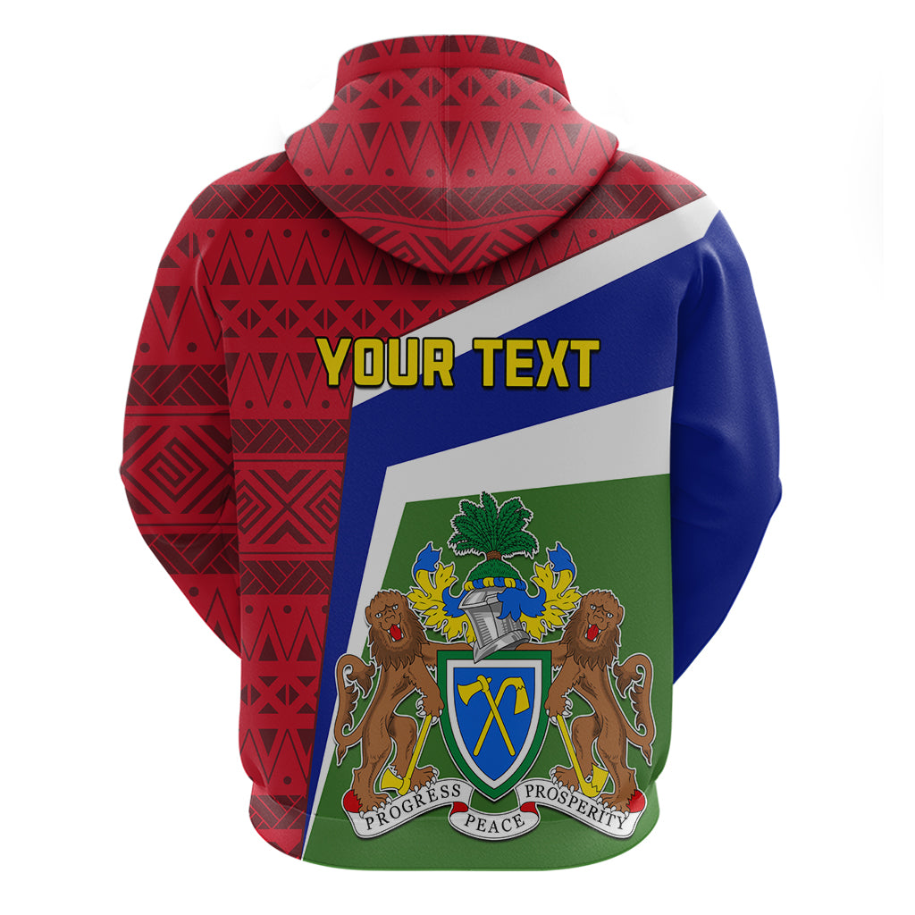 Gambia Independence Day Zip Hoodie Coat Of Arms African Pattern - Wonder Print Shop