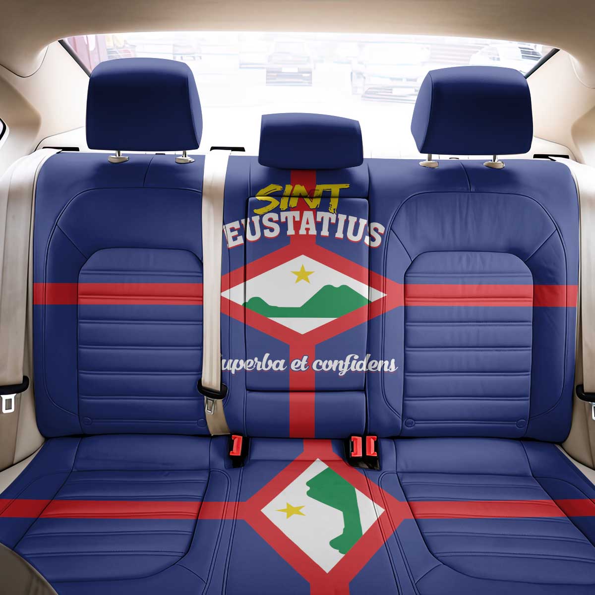 Sint Eustatius Back Car Seat Cover Statia Superba et Confidens - Wonder Print Shop