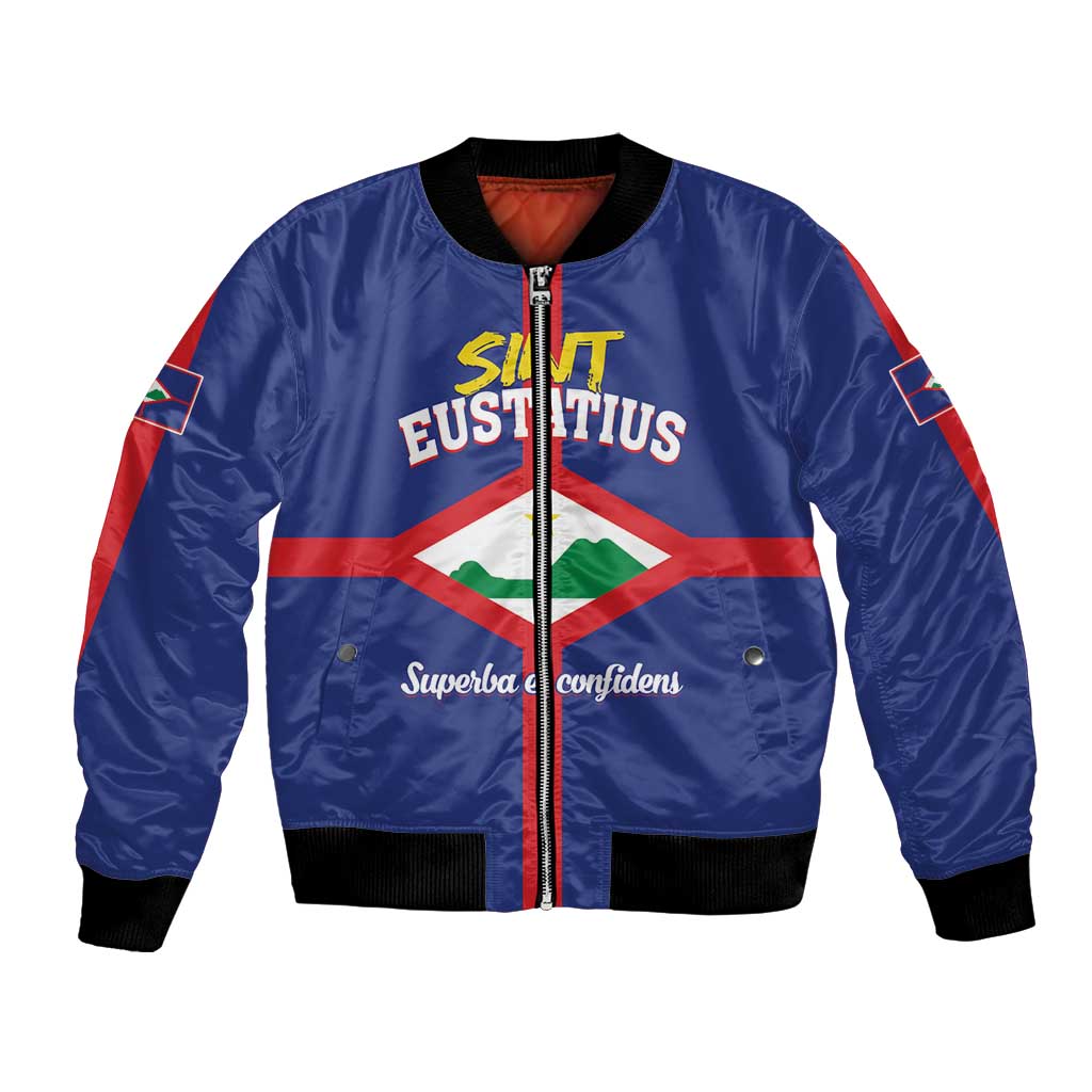 Personalized Sint Eustatius Bomber Jacket Statia Superba et Confidens - Wonder Print Shop