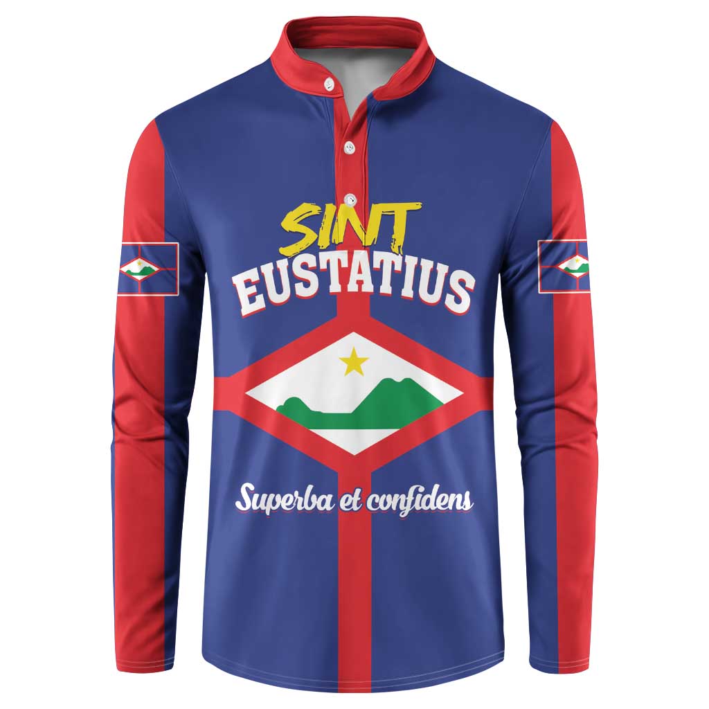 Personalized Sint Eustatius Button Sweatshirt Statia Superba et Confidens - Wonder Print Shop