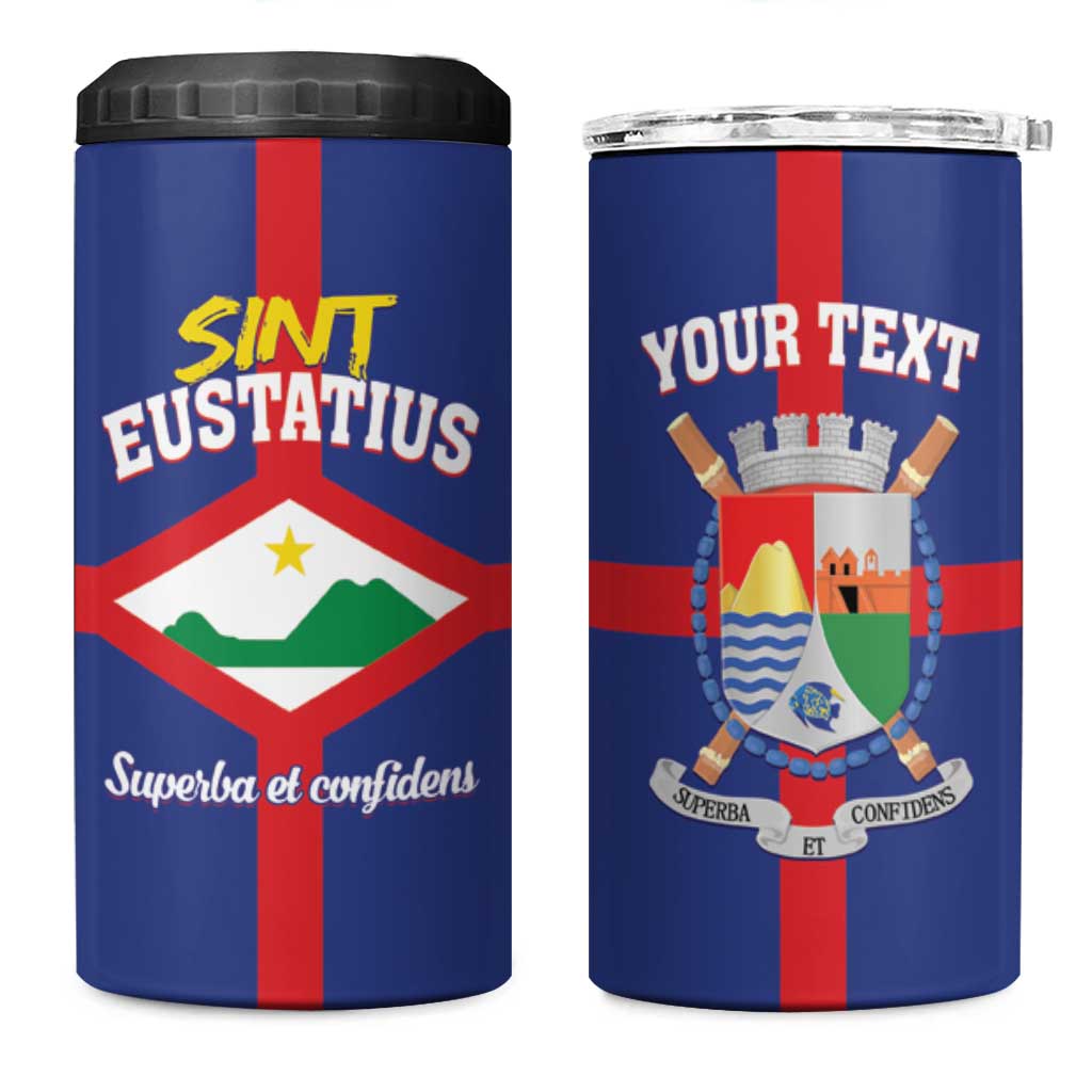 Personalized Sint Eustatius 4 in 1 Can Cooler Tumbler Statia Superba et Confidens
