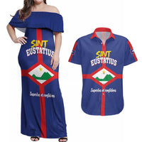 Personalized Sint Eustatius Couples Matching Off Shoulder Maxi Dress and Hawaiian Shirt Statia Superba et Confidens