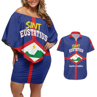 Personalized Sint Eustatius Couples Matching Off Shoulder Short Dress and Hawaiian Shirt Statia Superba et Confidens