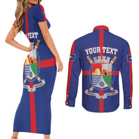 Personalized Sint Eustatius Couples Matching Short Sleeve Bodycon Dress and Long Sleeve Button Shirt Statia Superba et Confidens