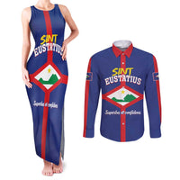 Personalized Sint Eustatius Couples Matching Tank Maxi Dress and Long Sleeve Button Shirt Statia Superba et Confidens