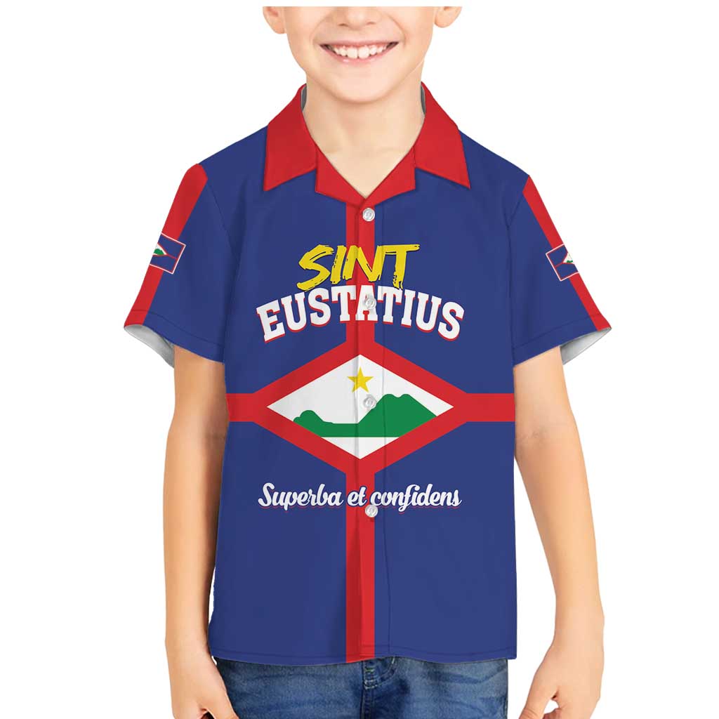 Personalized Sint Eustatius Family Matching Mermaid Dress and Hawaiian Shirt Statia Superba et Confidens - Wonder Print Shop