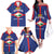 Personalized Sint Eustatius Family Matching Off The Shoulder Long Sleeve Dress and Hawaiian Shirt Statia Superba et Confidens