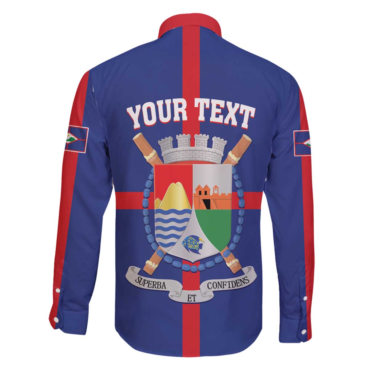 Personalized Sint Eustatius Family Matching Off The Shoulder Long Sleeve Dress and Hawaiian Shirt Statia Superba et Confidens