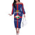 Personalized Sint Eustatius Family Matching Off The Shoulder Long Sleeve Dress and Hawaiian Shirt Statia Superba et Confidens