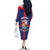 Personalized Sint Eustatius Family Matching Off The Shoulder Long Sleeve Dress and Hawaiian Shirt Statia Superba et Confidens