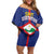 Personalized Sint Eustatius Family Matching Off Shoulder Short Dress and Hawaiian Shirt Statia Superba et Confidens - Wonder Print Shop