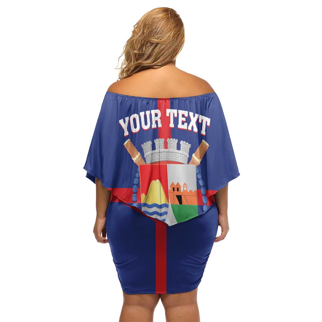 Personalized Sint Eustatius Family Matching Off Shoulder Short Dress and Hawaiian Shirt Statia Superba et Confidens - Wonder Print Shop