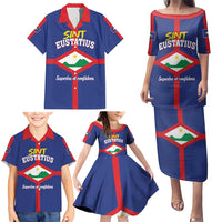 Personalized Sint Eustatius Family Matching Puletasi and Hawaiian Shirt Statia Superba et Confidens