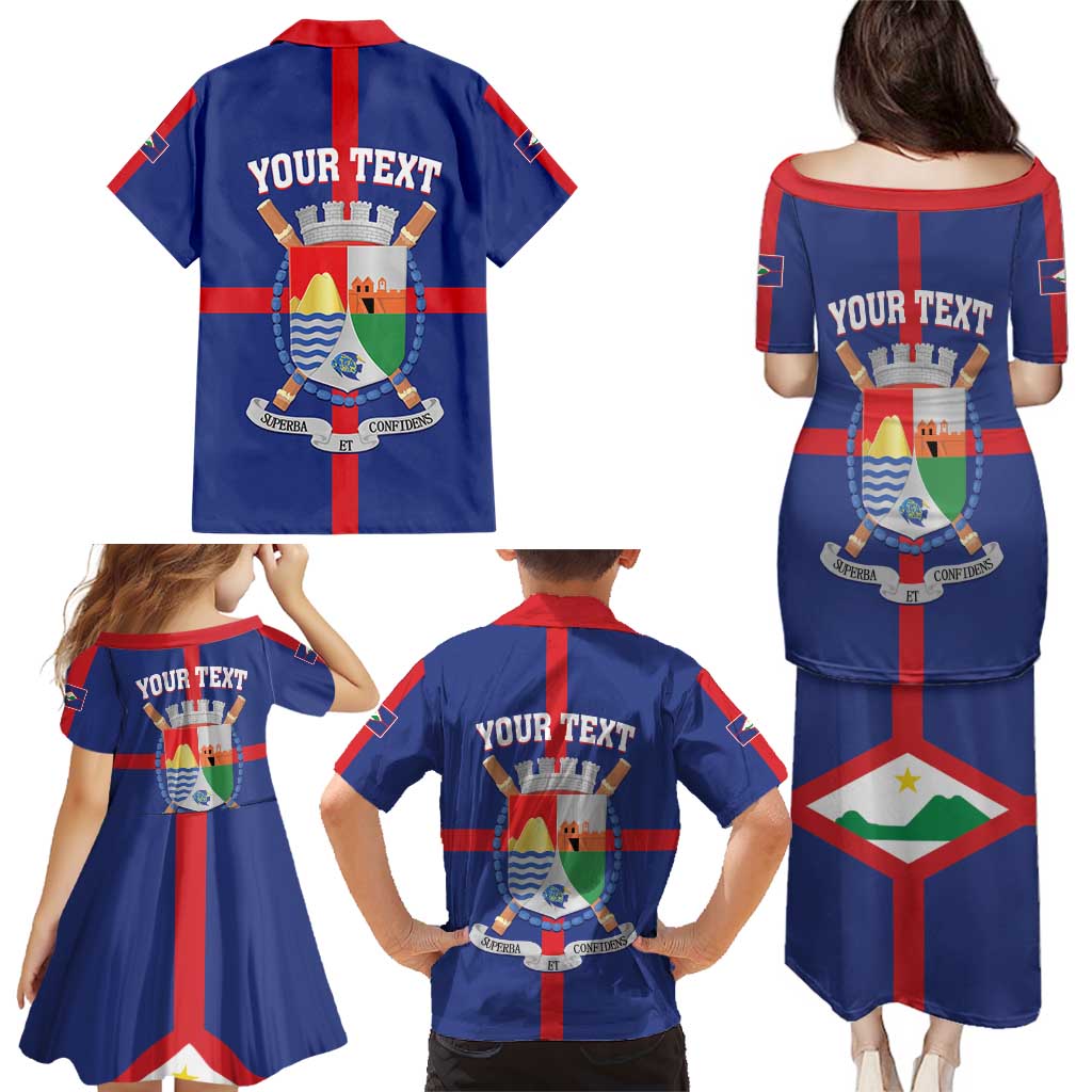 Personalized Sint Eustatius Family Matching Puletasi and Hawaiian Shirt Statia Superba et Confidens