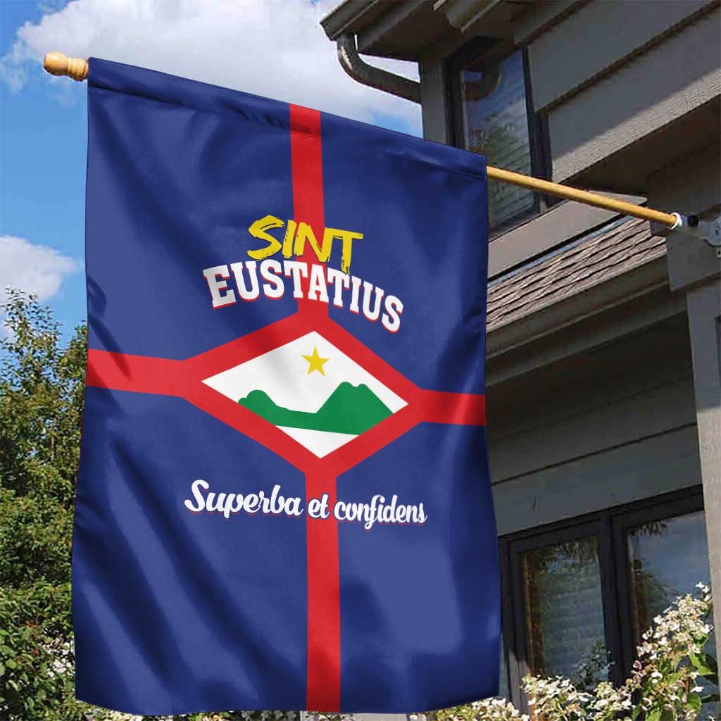 Sint Eustatius Garden Flag Statia Superba et Confidens - Wonder Print Shop