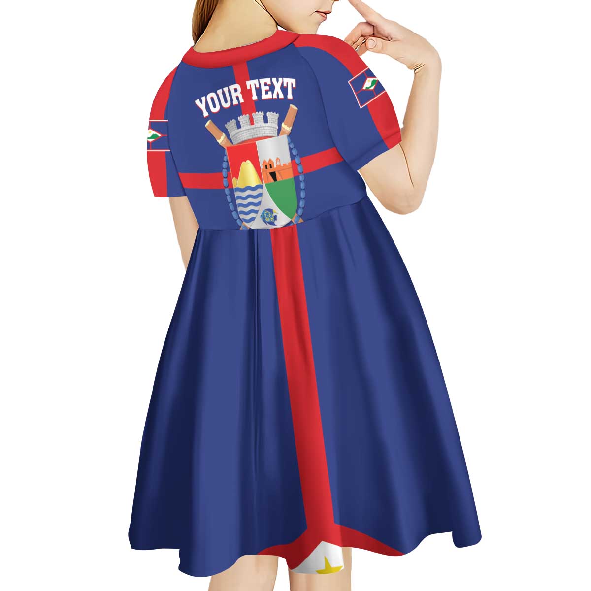 Personalized Sint Eustatius Kid Short Sleeve Dress Statia Superba et Confidens - Wonder Print Shop