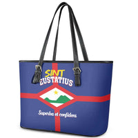 Sint Eustatius Leather Tote Bag Statia Superba et Confidens
