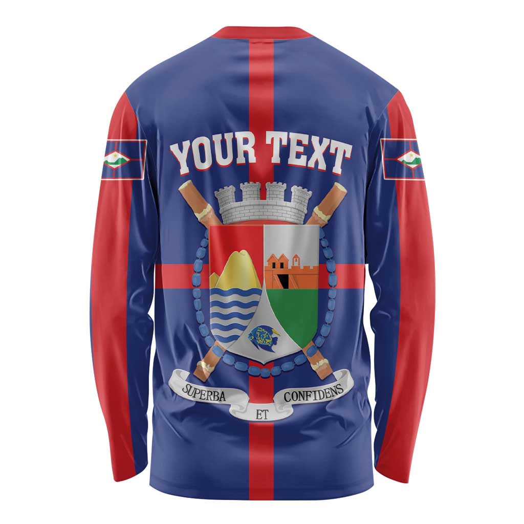 Personalized Sint Eustatius Long Sleeve Shirt Statia Superba et Confidens - Wonder Print Shop