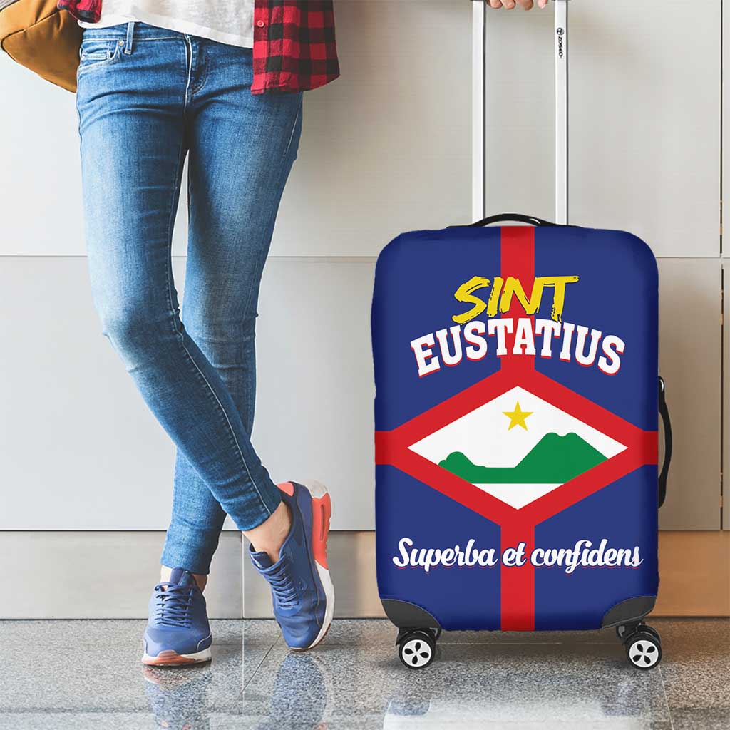 Sint Eustatius Luggage Cover Statia Superba et Confidens - Wonder Print Shop
