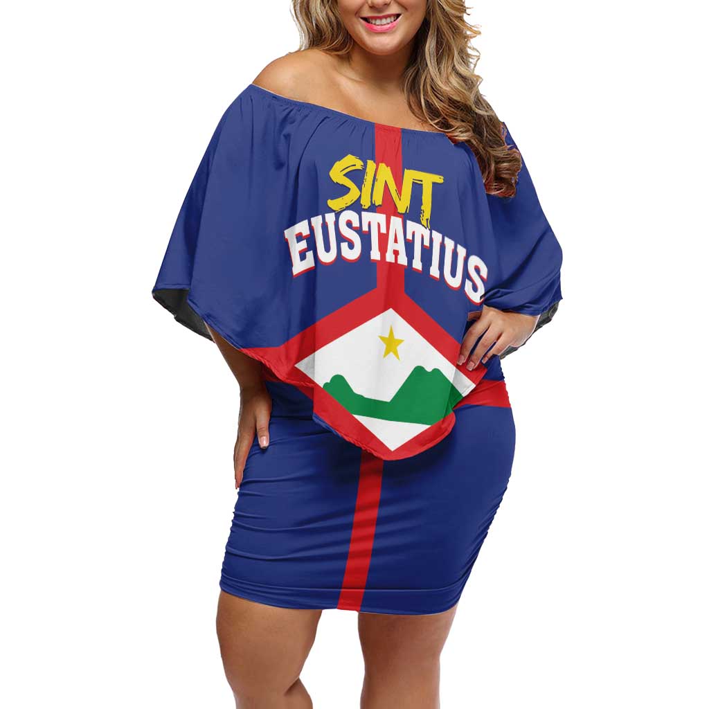 Personalized Sint Eustatius Off Shoulder Short Dress Statia Superba et Confidens - Wonder Print Shop