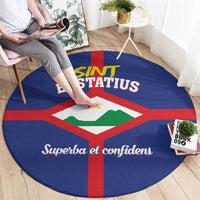 Sint Eustatius Round Carpet Statia Superba et Confidens - Wonder Print Shop