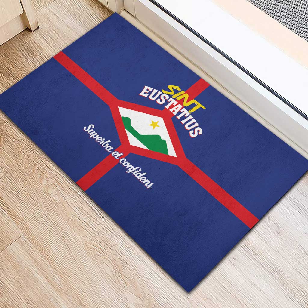 Sint Eustatius Rubber Doormat Statia Superba et Confidens - Wonder Print Shop