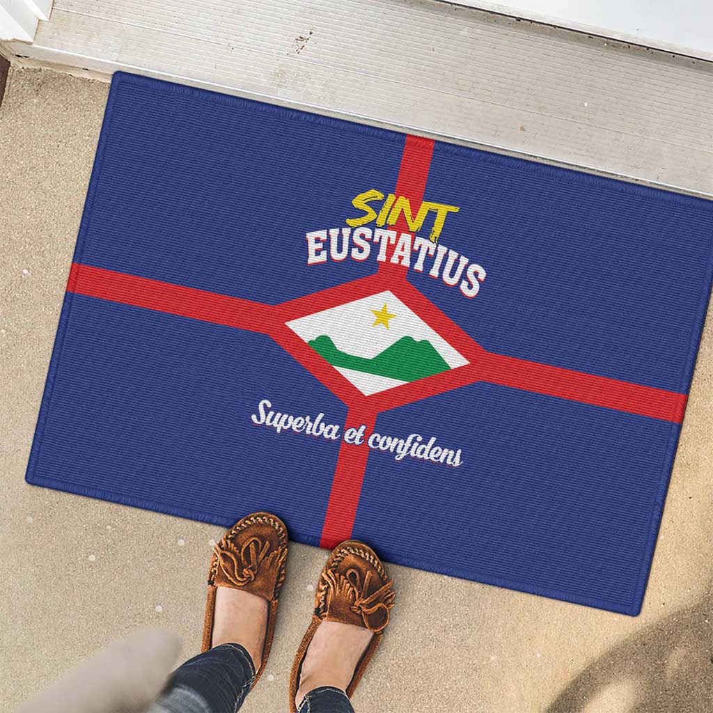 Sint Eustatius Rubber Doormat Statia Superba et Confidens - Wonder Print Shop