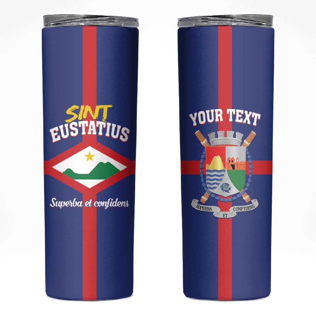 Personalized Sint Eustatius Skinny Tumbler Statia Superba et Confidens - Wonder Print Shop