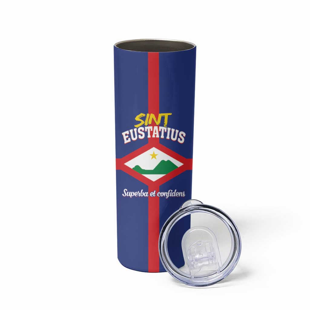 Personalized Sint Eustatius Skinny Tumbler Statia Superba et Confidens - Wonder Print Shop