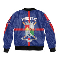 Personalized Sint Eustatius Sleeve Zip Bomber Jacket Statia Superba et Confidens - Wonder Print Shop