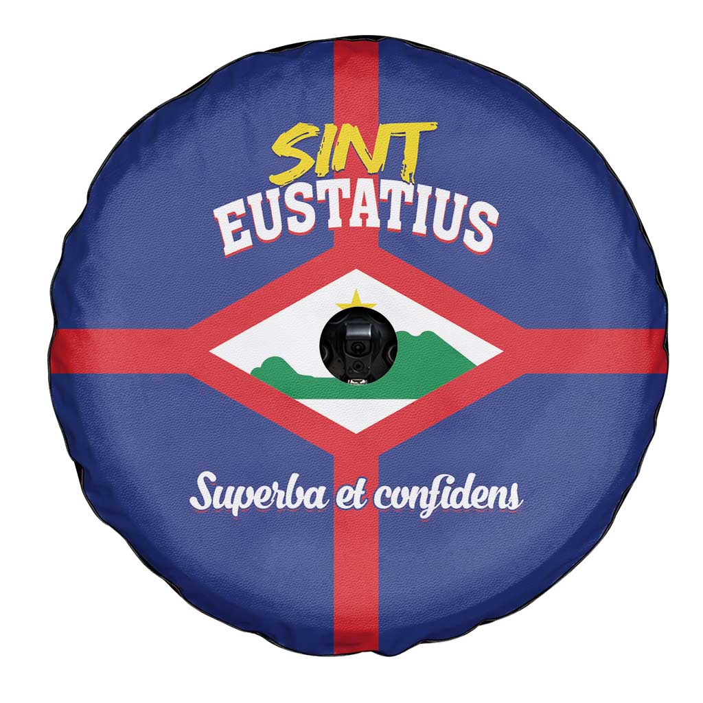 Sint Eustatius Spare Tire Cover Statia Superba et Confidens - Wonder Print Shop