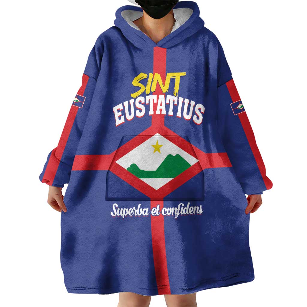 Personalized Sint Eustatius Wearable Blanket Hoodie Statia Superba et Confidens - Wonder Print Shop