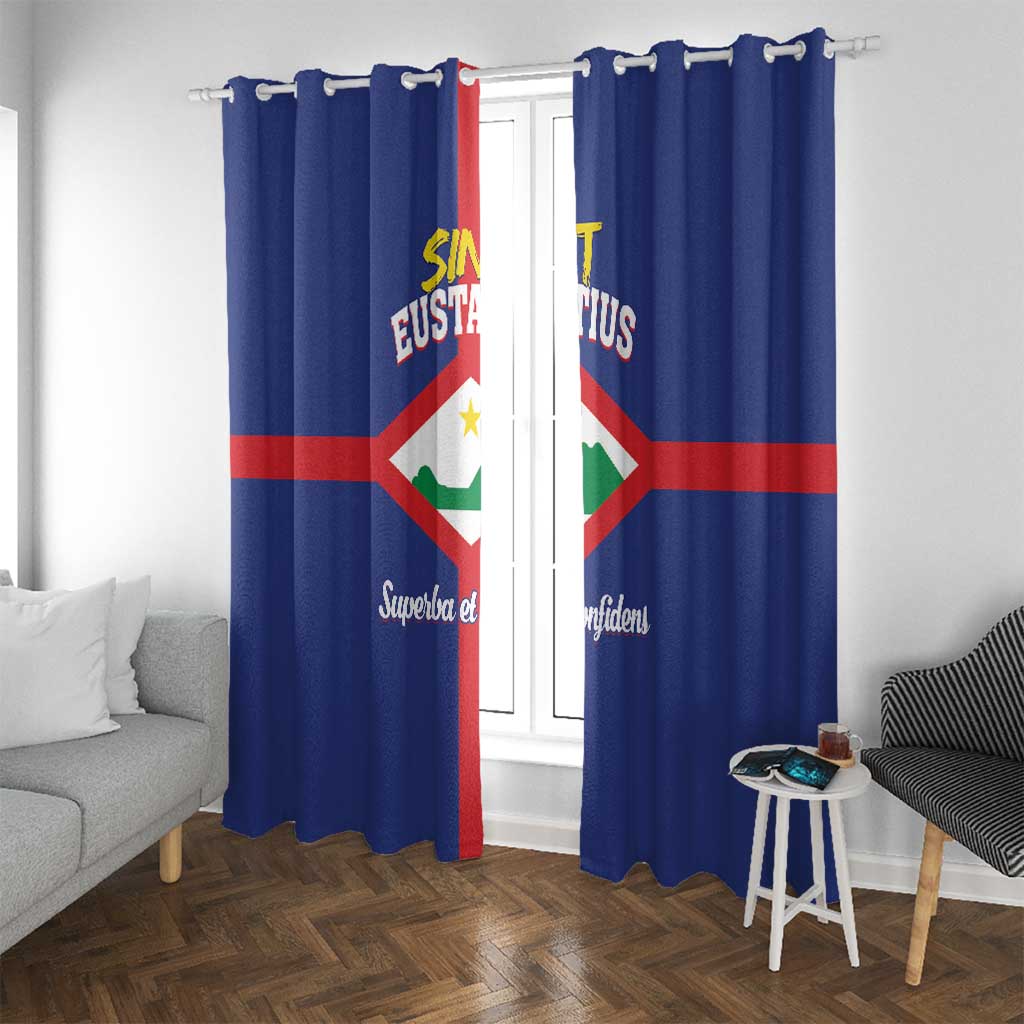 Sint Eustatius Window Curtain Statia Superba et Confidens - Wonder Print Shop