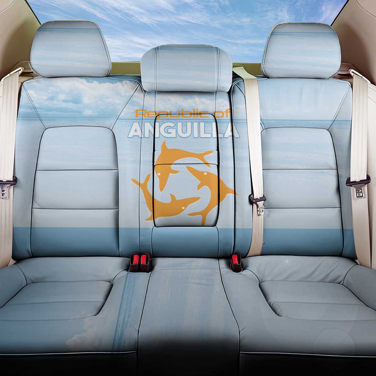 Republic of Anguilla Back Car Seat Cover Strength and Endurance - Wonder Print Shop