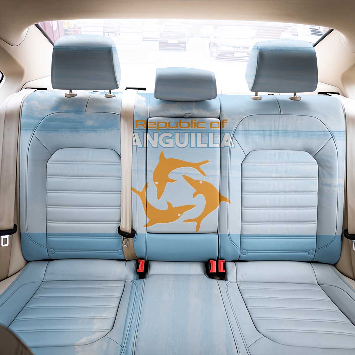 Republic of Anguilla Back Car Seat Cover Strength and Endurance - Wonder Print Shop