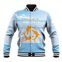 Personalized Republic of Anguilla Baseball Jacket Strength and Endurance - Wonder Print Shop