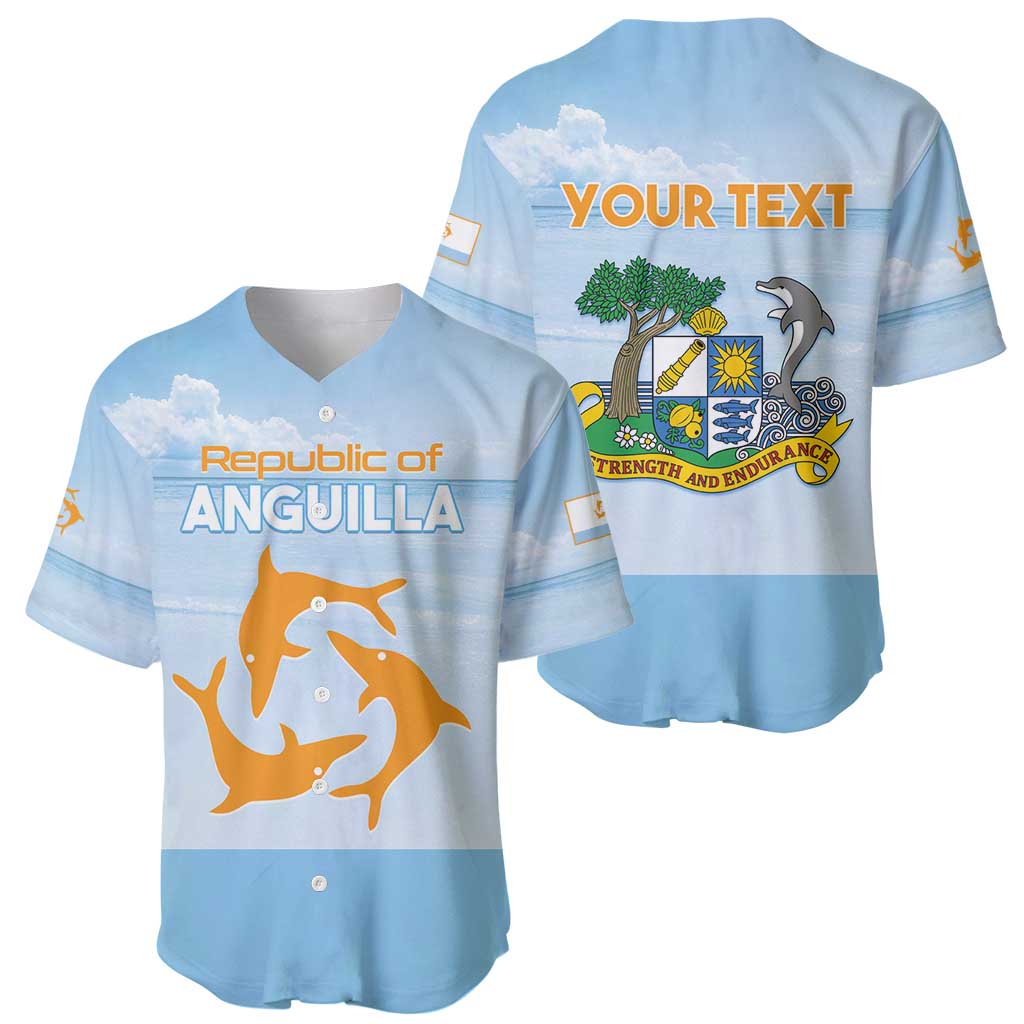Personalized Republic of Anguilla Baseball Jersey Strength and Endurance - Wonder Print Shop