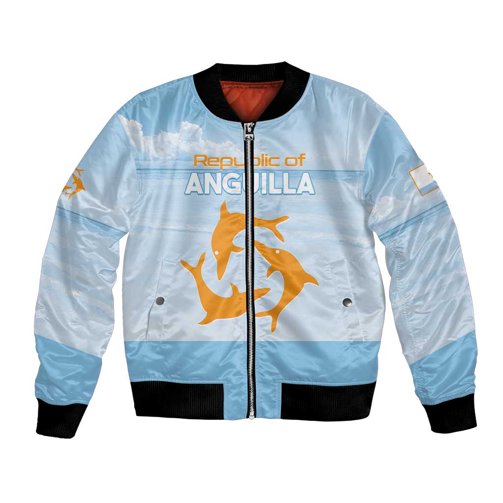 Personalized Republic of Anguilla Bomber Jacket Strength and Endurance - Wonder Print Shop